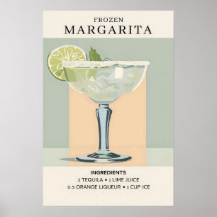 Margarita cocktail ingevroren poster
