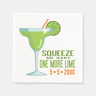Margarita-cocktail Knijp me nog een Baby Limoen Servet