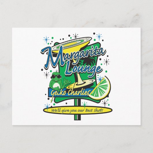 Margarita-Cocktail-Lounge Briefkaart (Voorkant)