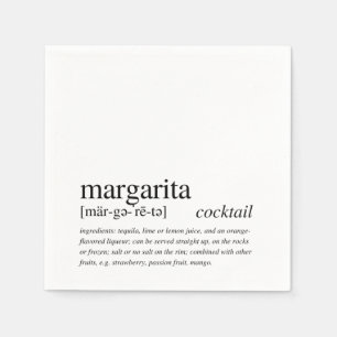 Margarita Cocktail Modern Quote Black Typografie Servet