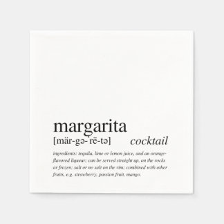 Margarita Cocktail Modern Quote Black Typografie Servet