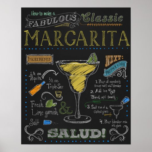 Margarita Cocktail poster (Voorkant)