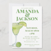 Margarita Cocktail Waterverf Engagement Party Kaart (Voorkant)