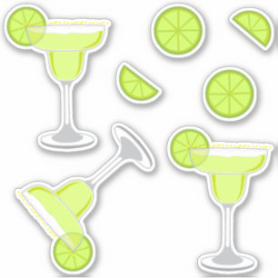 Margarita Cocktails en Limoen Sticker