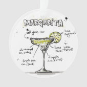 Margarita Drink Recipe Design Ornament (voorkant)
