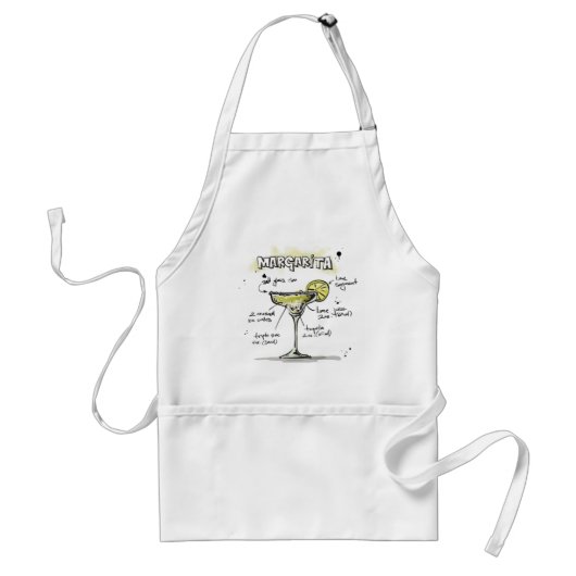 Margarita Drink Recipe Design Standaard Schort (Voorkant)