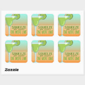 Margarita | Eet me nog één Limoen in de Baby Vierkante Sticker (Vel)