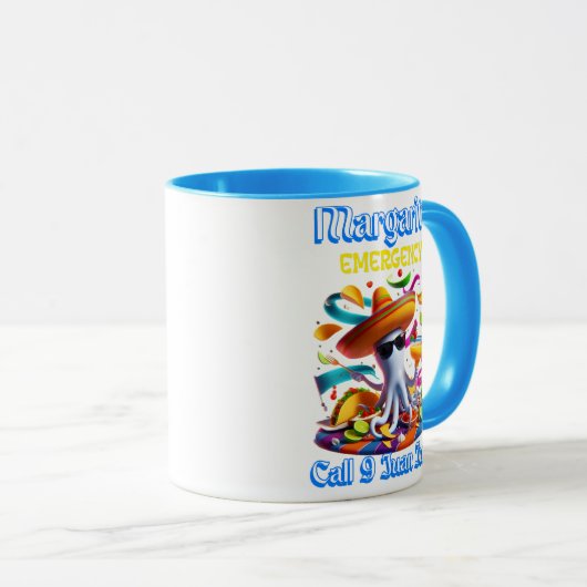 Margarita Emergency Sombrero-dragende octopus Mok (Voorkant rechts)