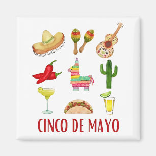 Margarita en boog Coquette Cinco de Mayo Magneet
