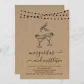 Margarita en Mistletoe-kerstfeestdag Kaart (Voorkant / Achterkant)