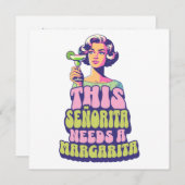 Margarita Feest Cocktail Party Viering Kaart (Voorkant / Achterkant)