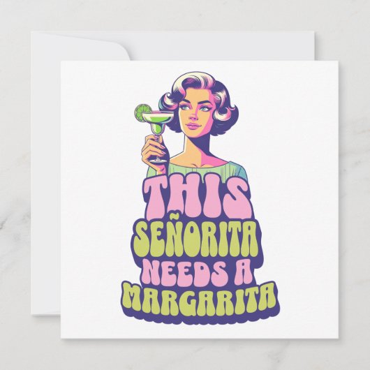 Margarita Feest Cocktail Party Viering Kaart (Voorkant)