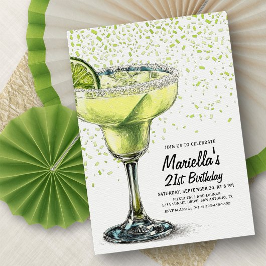 Margarita Fiesta Birthday Invitation