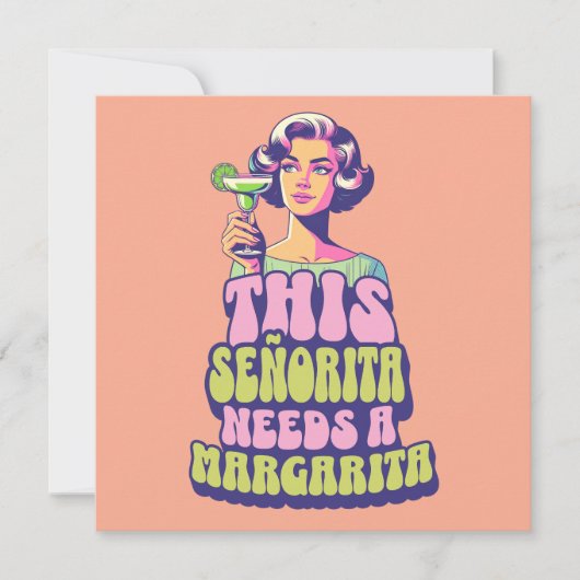 Margarita Fiesta Cocktail Feest Kaart (Voorkant)
