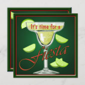 Margarita Fiesta Party Invitation (Devant / Derrière)