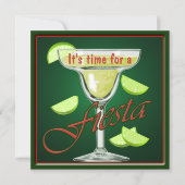 Margarita Fiesta Party Invitation Kaart (Voorkant)