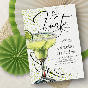 Margarita Fiesta Verjaardagsuitnodiging Kaart