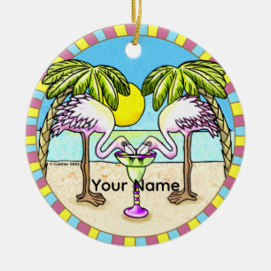 Margarita Flamingo Ornament