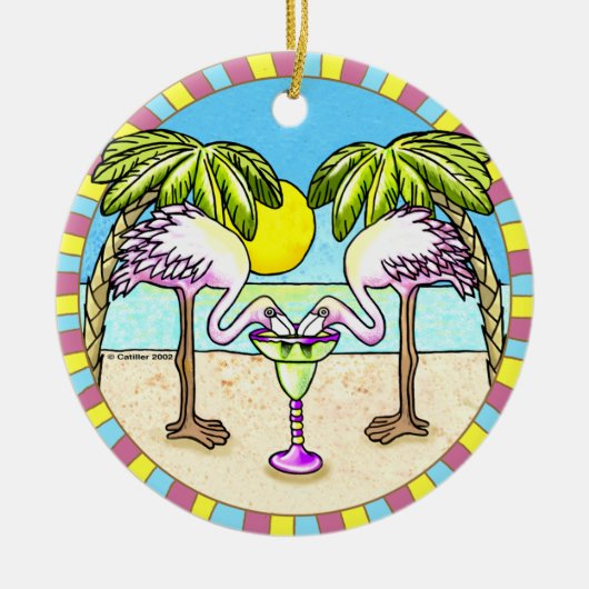 Margarita Flamingo Ornament (Voorkant)