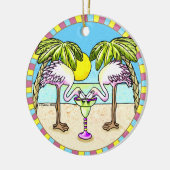 Margarita Flamingo Ornament (Links)