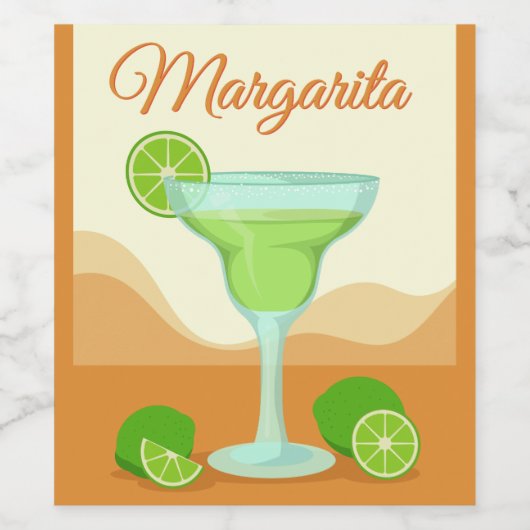 "Margarita" flesetiketten Wijn Etiket (Enkel label)