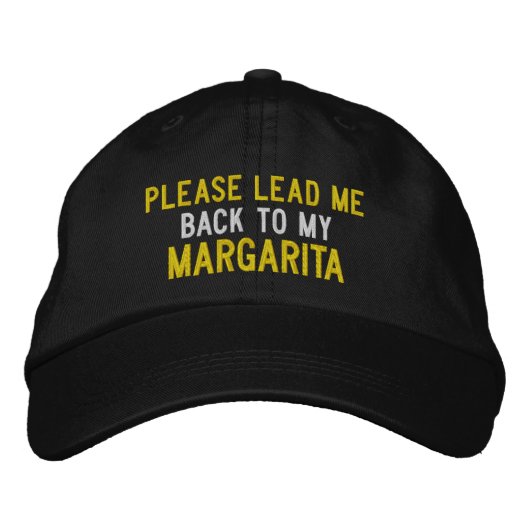 Margarita Humor Geborduurde Pet (Voorkant)