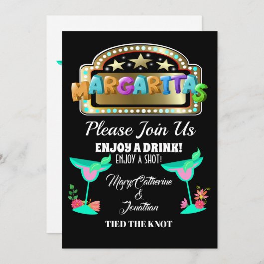 Margarita Invitation pour Mariage / Toutes les occ (Devant / Derrière)