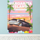 Margarita Island - Venezolaanse reisposter Canvas Afdruk (Insitu (Houten vloer))