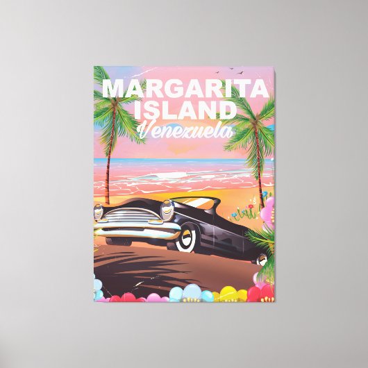Margarita Island - Venezolaanse reisposter Canvas Afdruk (Voorkant)