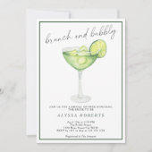 Margarita Lime Brunch en bubbels Kaart (Voorkant)