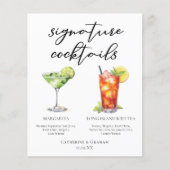 Margarita Long Island Tea Signature Cocktails Menu (Devant)