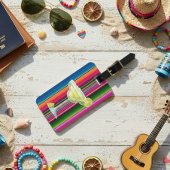 Margarita Lover Limes Tequila Mexico Serape Bagagelabel