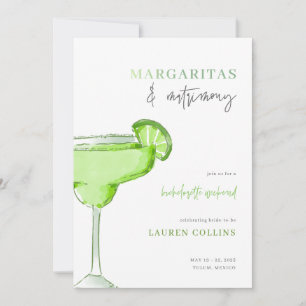 Margarita Margs en Matrimony Bachelorette Uitnodig Kaart