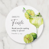 Margarita Mexicaans Feest Bruiloft Bedankjes Labels (Voorkant)