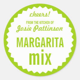 Margarita Mix Flaconetiket Sjabloon Ronde Sticker