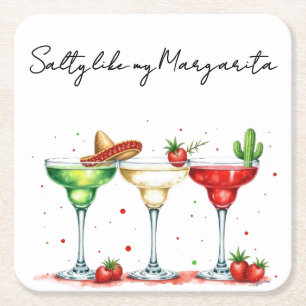 Margarita Mood Vierkante Kartonnen Onderzetter