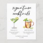 Margarita Moscow Mule Signature Cocktails Menu (Devant)