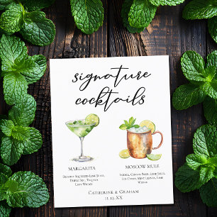 Margarita Moscow Mule Signature Cocktails Menu