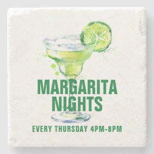 Margarita Night Martini glazen illustratie Stenen Onderzetter