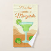 "Margarita" nom personnalisé ensemble de serviette (Serviette à main)