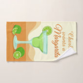 "Margarita" nom personnalisé ensemble de serviette (Serviette à main)