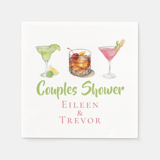 Margarita Old Fashioned Cosmo Couples Douche Servet (Voorkant)