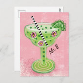 Margarita op roze Briefkaart (Voorkant / Achterkant)