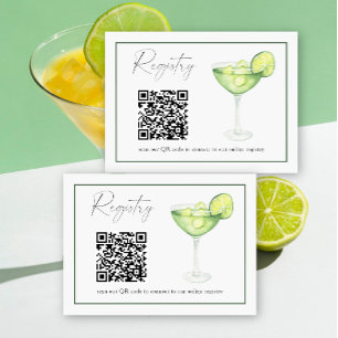Margarita QR-code bruidsfeest cadeau registratie Informatiekaartje