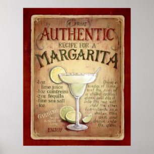 margarita recept poster