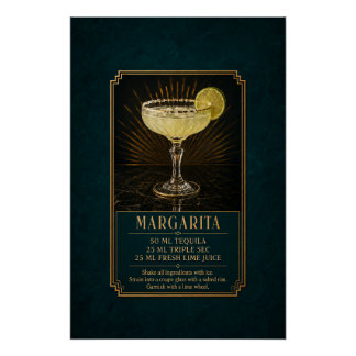 Margarita Recept Poster | Bar Kunst Perfect Poster