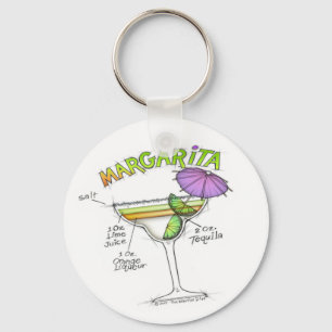 MARGARITA RECIPE COCKTAIL ART SLEUTELHANGER