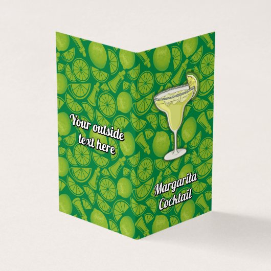 Margarita Recipe Visitekaartjes (Buitenkant)
