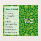 Margarita Recipe Visitekaartjes (Binnenkant ongevouwen)