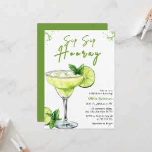 Margarita Sip Sip Hooray Bruidsfeest Kaart